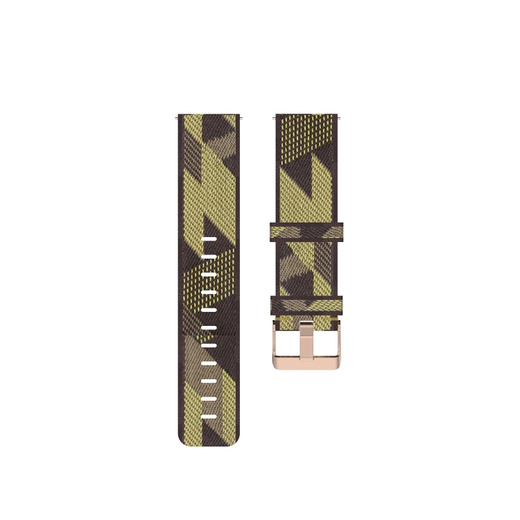 20mm Universal Stripe Weave Nylon Watch Band(Yellow) - free shipping - PMc TechLife - Order now!