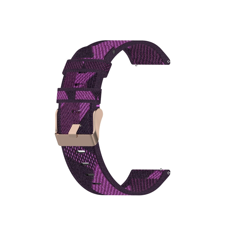 20mm Universal Stripe Weave Nylon Watch Band(Purple) - free shipping - PMc TechLife - Order now!
