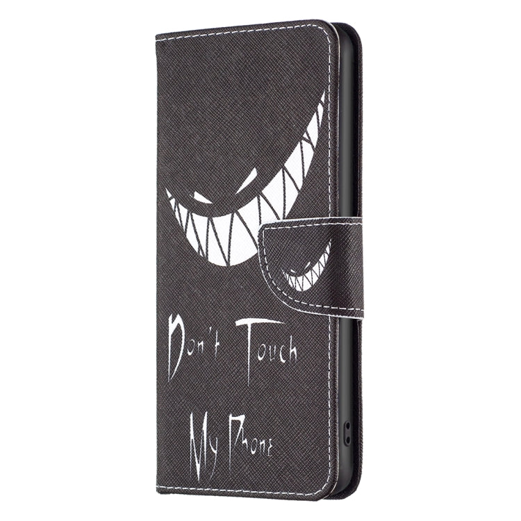 For Motorola Moto G Play 2024 Colored Drawing Pattern Leather Phone Case(Smirk) - Motorola Cases by PMC Jewellery | Online Shopping South Africa | PMC Jewellery | Buy Now Pay Later Mobicred