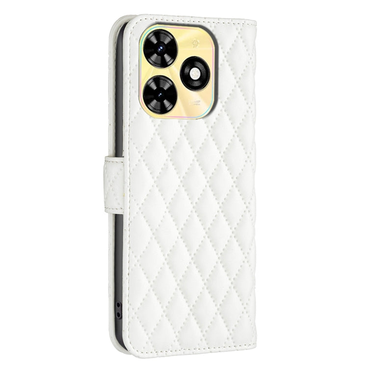 For Tecno Spark Go 2024 / 20C Diamond Lattice Wallet Flip Leather Phone Case(White) - free shipping - PMC Jewellery - Order now!