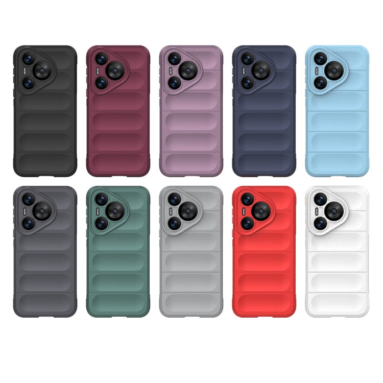 For Huawei Pura 70 Magic Shield TPU + Flannel Phone Case(Grey) - Huawei Cases by PMC Jewellery | Online Shopping South Africa | PMC Jewellery | Buy Now Pay Later Mobicred