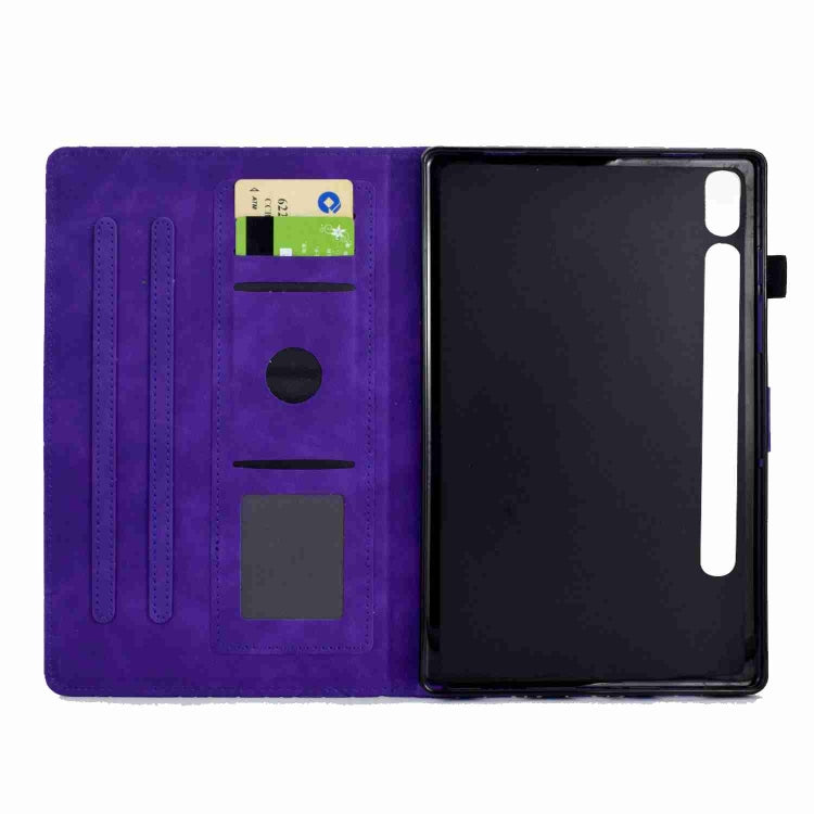 For Samsung Galaxy Tab S9 Rhombus TPU Smart Leather Tablet Case(Purple) - Galaxy Tab S9 Cases by PMC Jewellery | Online Shopping South Africa | PMC Jewellery | Buy Now Pay Later Mobicred