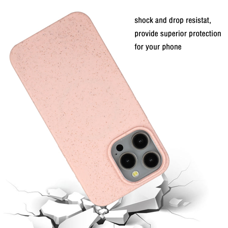 For iPhone 13 Pro Wheat MagSafe Magnetic Straw Material + TPU Phone Case(Pink) - iPhone 13 Pro Cases by PMC Jewellery | Online Shopping South Africa | PMC Jewellery