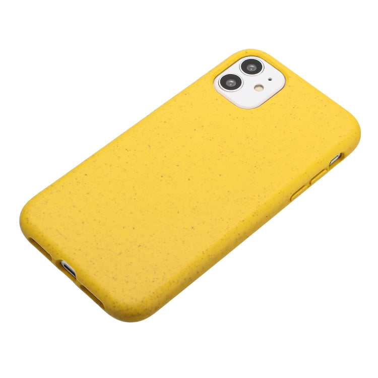 For iPhone 12 Wheat MagSafe Magnetic Straw Material + TPU Phone Case(Yellow) - iPhone 12 / 12 Pro Cases by PMC TechLife | Online Shopping South Africa | PMC TechLife