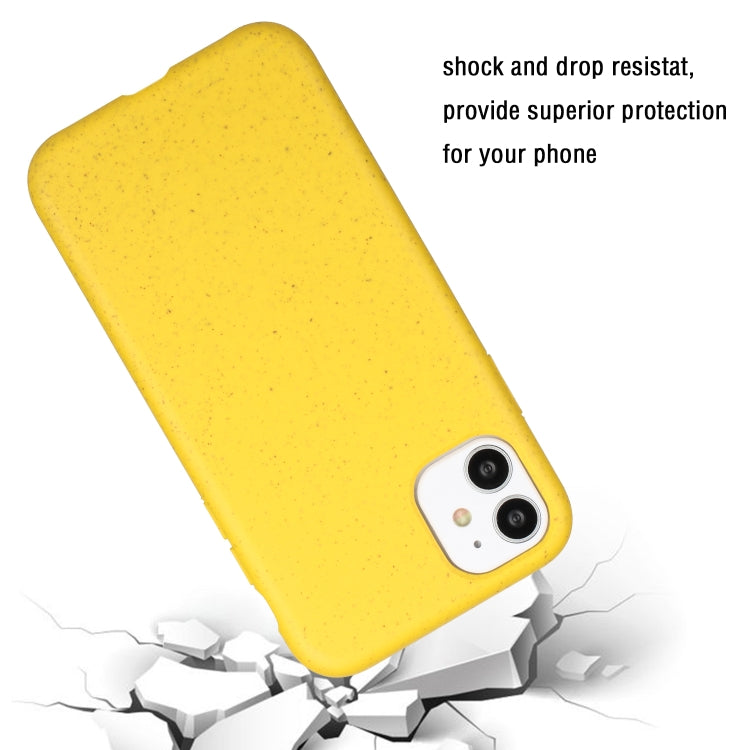 For iPhone 12 Wheat MagSafe Magnetic Straw Material + TPU Phone Case(Yellow) - iPhone 12 / 12 Pro Cases by PMC TechLife | Online Shopping South Africa | PMC TechLife