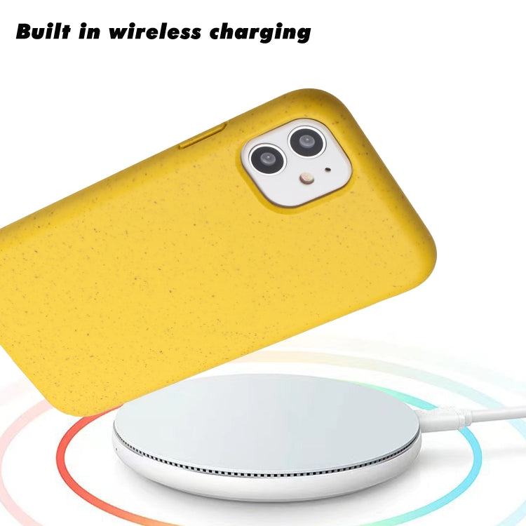 For iPhone 12 Wheat MagSafe Magnetic Straw Material + TPU Phone Case(Yellow) - iPhone 12 / 12 Pro Cases by PMC TechLife | Online Shopping South Africa | PMC TechLife