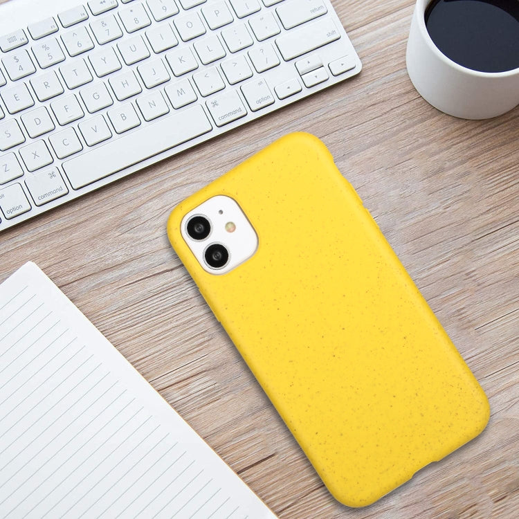 For iPhone 12 Wheat MagSafe Magnetic Straw Material + TPU Phone Case(Yellow) - iPhone 12 / 12 Pro Cases by PMC TechLife | Online Shopping South Africa | PMC TechLife