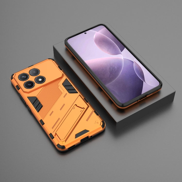 For Xiaomi Redmi K70 5G Punk Armor 2 in 1 PC + TPU Phone Case with Holder(Orange) - K70 Cases by PMC Jewellery | Online Shopping South Africa | PMC Jewellery | Buy Now Pay Later Mobicred