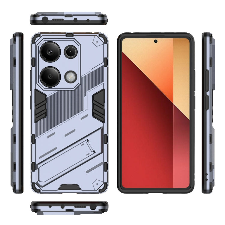 For Xiaomi Redmi Note 13 Pro 4G Global Punk Armor 2 in 1 PC + TPU Phone Case with Holder(Grey) - Note 13 Pro Cases by PMC Jewellery | Online Shopping South Africa | PMC Jewellery | Buy Now Pay Later Mobicred