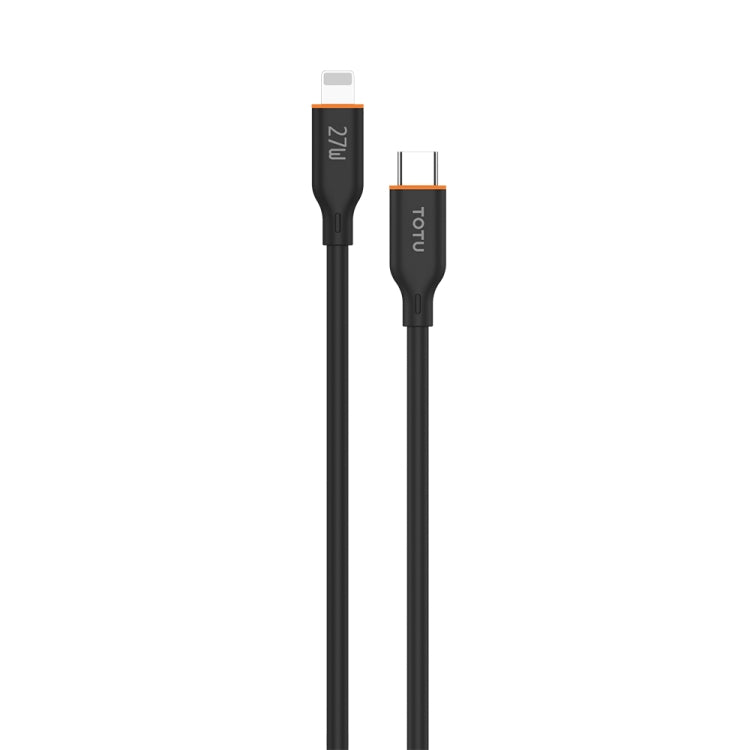 TOTU CB-6-PD 27W USB-C / Type-C to 8 Pin Silicone Data Cable, Length: 1m(Black) - 2 in 1 Cable by TOTUDESIGN | Online Shopping South Africa | PMC Jewellery | Buy Now Pay Later Mobicred