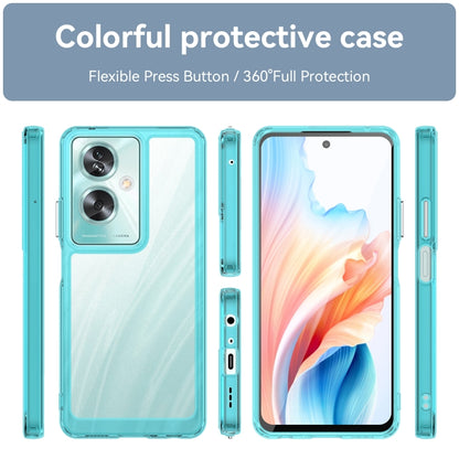 For OPPO A79 5G Colorful Series Acrylic Hybrid TPU Phone Case(Transparent Blue) - OPPO Cases by PMC Jewellery | Online Shopping South Africa | PMC Jewellery