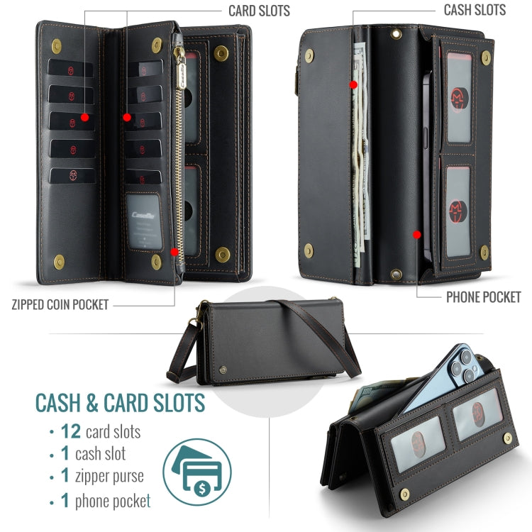 CaseMe ME10 Universal Wallet Phone Case with Lanyard(Black) - free shipping - PMC Jewellery - Order now!