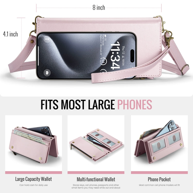 CaseMe ME10 Universal Wallet Phone Case with Lanyard(Pink) - free shipping - PMC Jewellery - Order now!