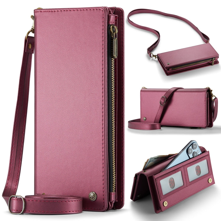 CaseMe ME10 Universal Wallet Phone Case with Lanyard(Wine Red) - free shipping - PMC Jewellery - Order now!