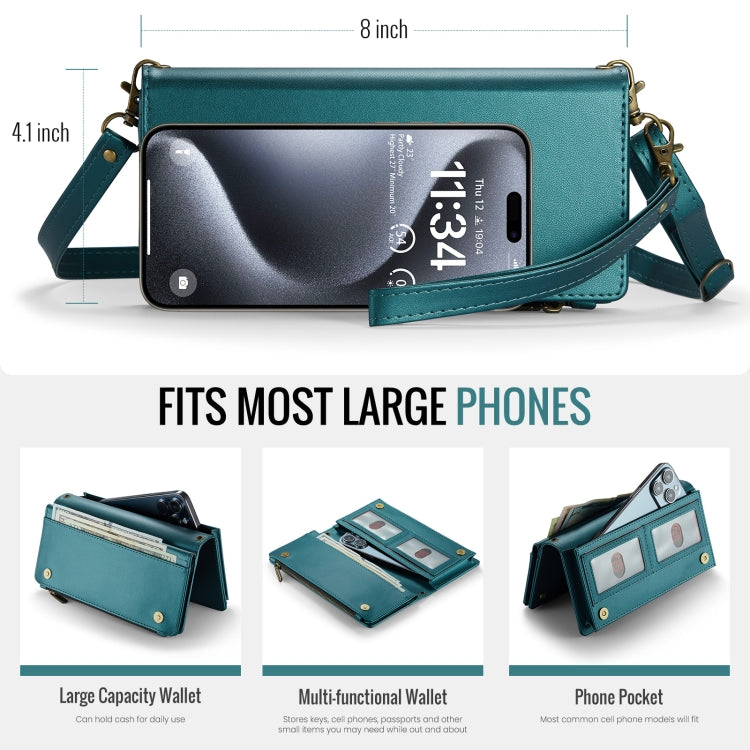 CaseMe ME10 Universal Wallet Phone Case with Lanyard(Green) - free shipping - PMC Jewellery - Order now!