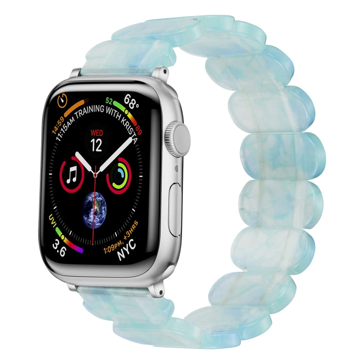 For Apple Watch Series 8 45mm Stretch Rope Resin Watch Band(Ice Green) - Watch Bands by PMC Jewellery | Online Shopping South Africa | PMC Jewellery