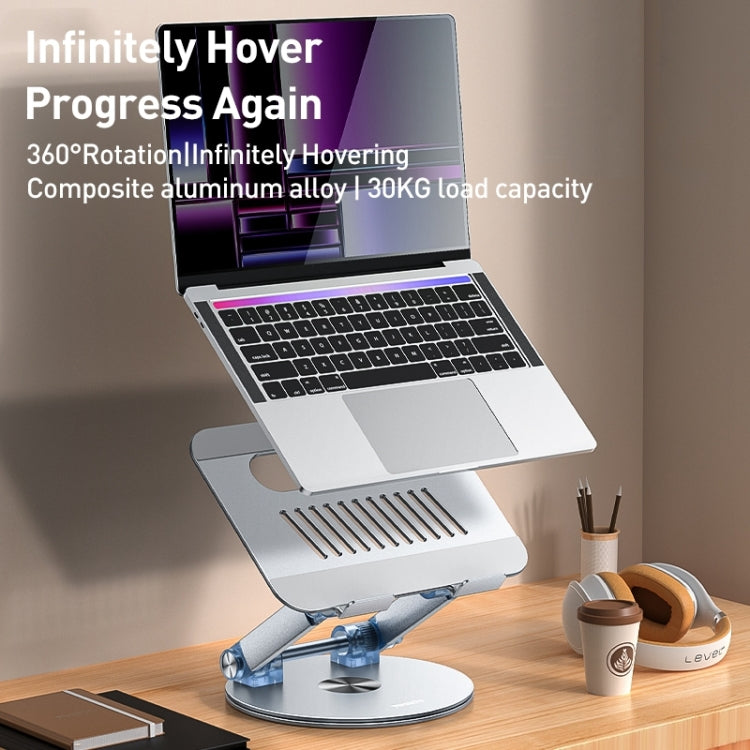 Yesido LP06 Foldable Laptop Swivel Stand(Silver) - Laptop Stand by Yesido | Online Shopping South Africa | PMC Jewellery | Buy Now Pay Later Mobicred