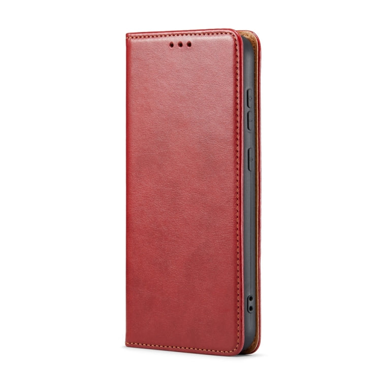 For Samsung Galaxy S24+ 5G Fierre Shann PU Genuine Leather Texture Phone Case(Red) - Galaxy S24+ 5G Cases by FIERRE SHANN | Online Shopping South Africa | PMC Jewellery | Buy Now Pay Later Mobicred