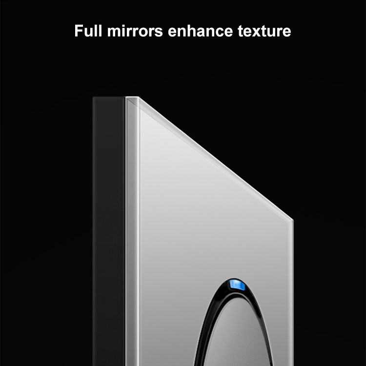 86mm Round LED Tempered Glass Switch Panel, Gray Round Glass, Style:One Open Multiple Control -  by PMC Jewellery | Online Shopping South Africa | PMC Jewellery | Buy Now Pay Later Mobicred