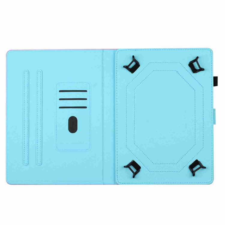 For 10 inch Painted Pattern Stitching Leather Tablet Case(Blue Cat) - 10 - 11 inch by PMC TechLife | Online Shopping South Africa | PMC TechLife | Buy Now Pay Later Mobicred