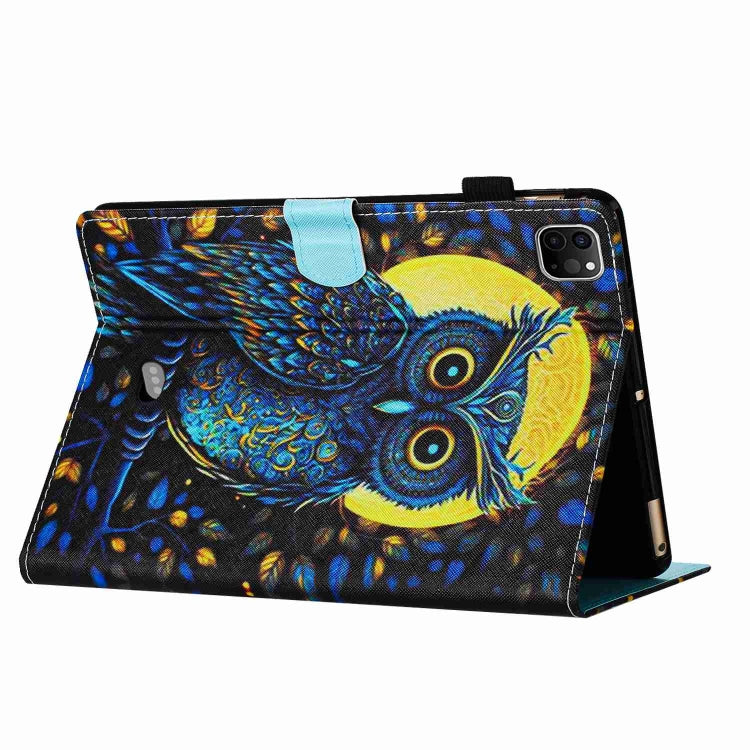 For iPad 11 Pro 2024 / 2020 / Air 4 10.9 Painted Pattern Stitching Smart Leather Tablet Case(Moonlight Eagle) - iPad Air (2022) / (2020) 10.9 Cases by PMC Jewellery | Online Shopping South Africa | PMC Jewellery | Buy Now Pay Later Mobicred