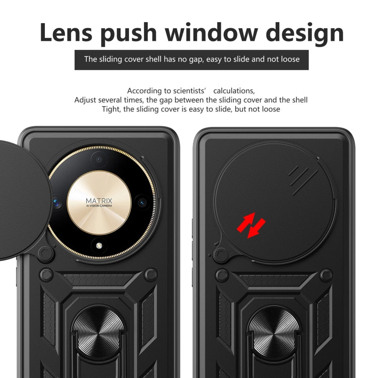 For Honor X9b Sliding Camera Cover Design TPU+PC Phone Case(Red) - Honor Cases by PMC TechLife | Online Shopping South Africa | PMC TechLife | Buy Now Pay Later Mobicred