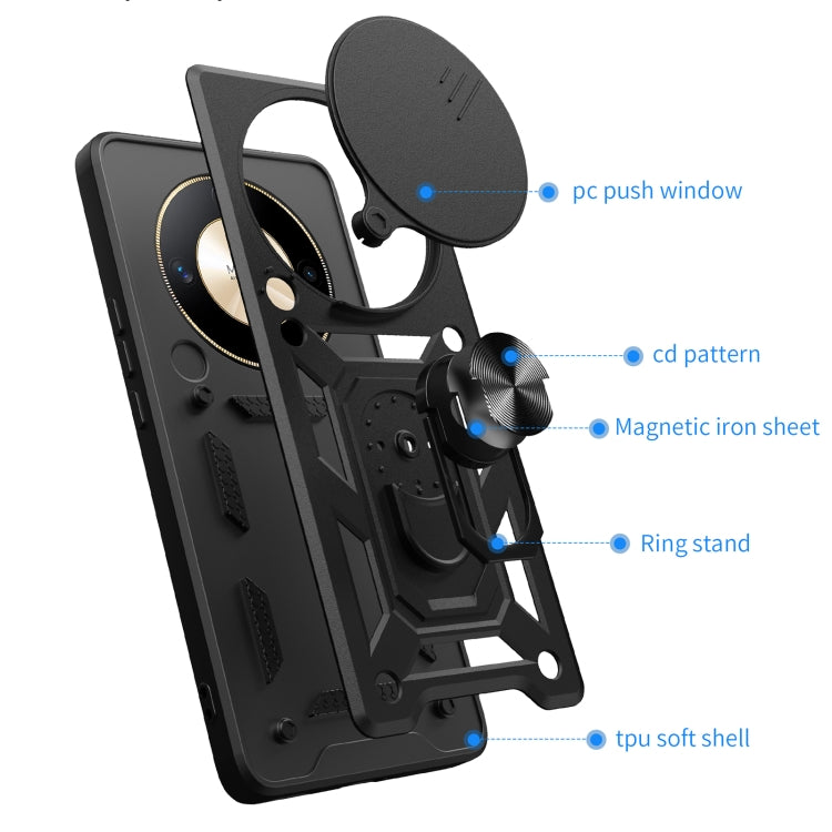For Honor X9b Sliding Camera Cover Design TPU+PC Phone Case(Green) - Honor Cases by PMC TechLife | Online Shopping South Africa | PMC TechLife | Buy Now Pay Later Mobicred