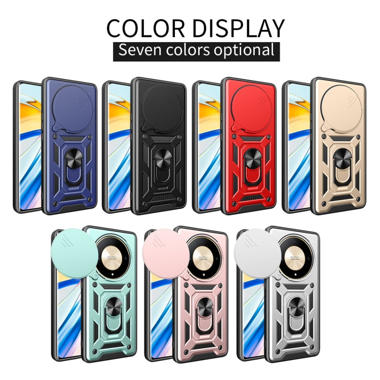 For Honor X9b Sliding Camera Cover Design TPU+PC Phone Case(Rose Gold) - Honor Cases by PMC TechLife | Online Shopping South Africa | PMC TechLife | Buy Now Pay Later Mobicred