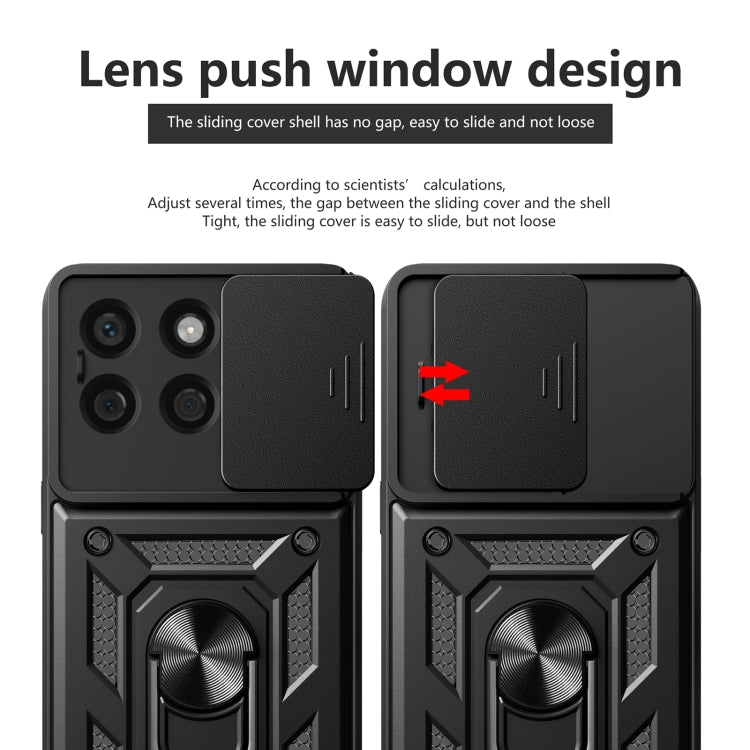 For Honor X8b Sliding Camera Cover Design TPU+PC Phone Case(Black) - Honor Cases by PMC TechLife | Online Shopping South Africa | PMC TechLife | Buy Now Pay Later Mobicred