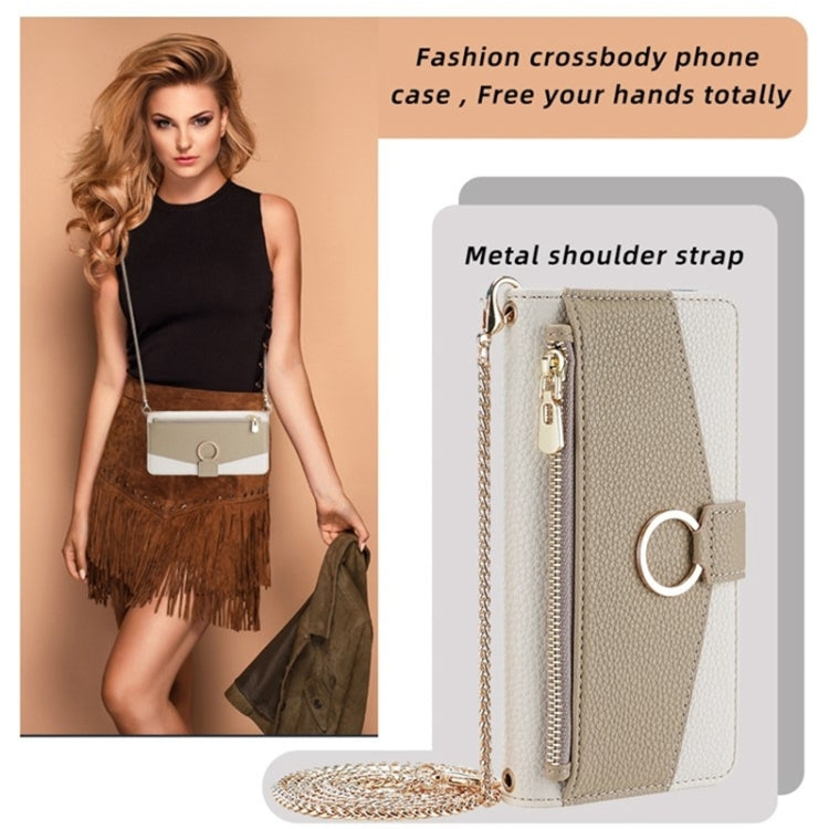 For Kyocera Android One S10 Crossbody Litchi Texture Leather Phone Case(White) - More Brand by PMC TechLife | Online Shopping South Africa | PMC TechLife | Buy Now Pay Later Mobicred
