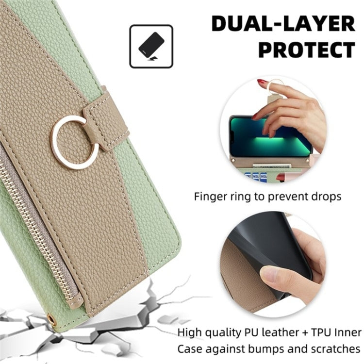 For Blackview Oscal C30 / Oscal C30 Pro Crossbody Litchi Texture Leather Phone Case(Green) - More Brand by PMC Jewellery | Online Shopping South Africa | PMC Jewellery | Buy Now Pay Later Mobicred