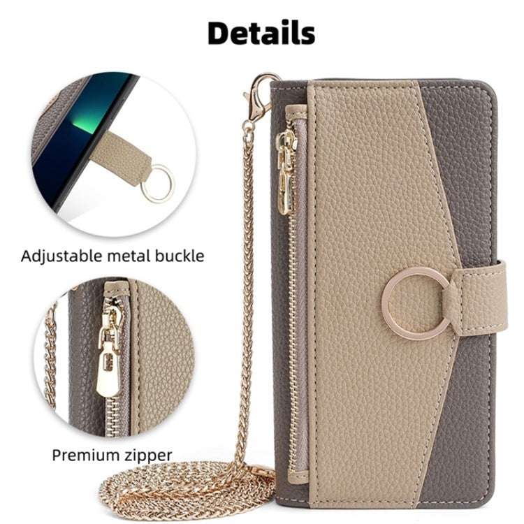For Google Pixel 7 Pro Crossbody Litchi Texture Leather Phone Case(Grey) - Google Cases by PMC TechLife | Online Shopping South Africa | PMC TechLife | Buy Now Pay Later Mobicred