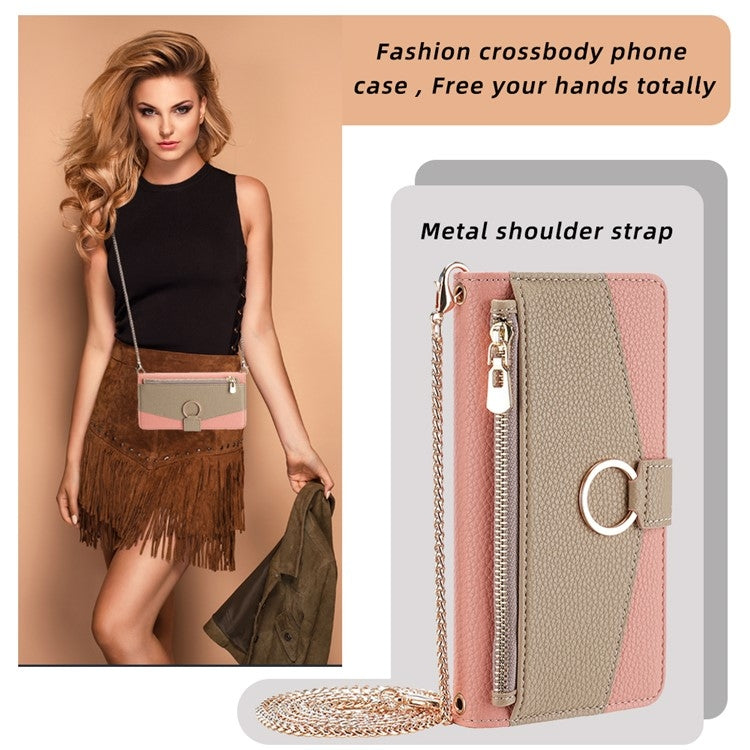 For Google Pixel 9 Crossbody Litchi Texture Leather Phone Case(Pink) - Google Cases by PMC TechLife | Online Shopping South Africa | PMC TechLife | Buy Now Pay Later Mobicred