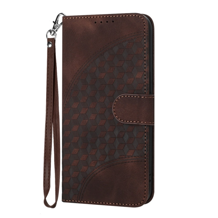 For iPhone 16 Pro YX0060 Elephant Head Embossed Phone Leather Case with Lanyard(Coffee) - iPhone 16 Pro Cases by PMC TechLife | Online Shopping South Africa | PMC TechLife | Buy Now Pay Later Mobicred