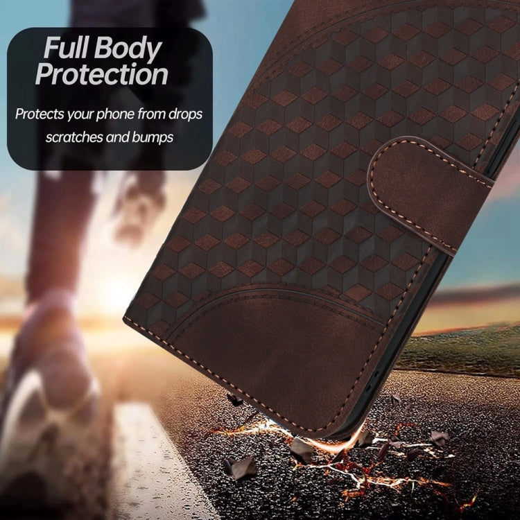 For iPhone 16 Pro YX0060 Elephant Head Embossed Phone Leather Case with Lanyard(Coffee) - iPhone 16 Pro Cases by PMC TechLife | Online Shopping South Africa | PMC TechLife | Buy Now Pay Later Mobicred