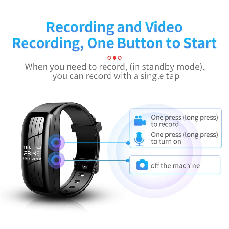 JNN D5 HD Noise Reduction Smart Recording Electronic Bracelet, Capacity:8GB - Recording Pen by JNN | Online Shopping South Africa | PMC TechLife | Buy Now Pay Later Mobicred