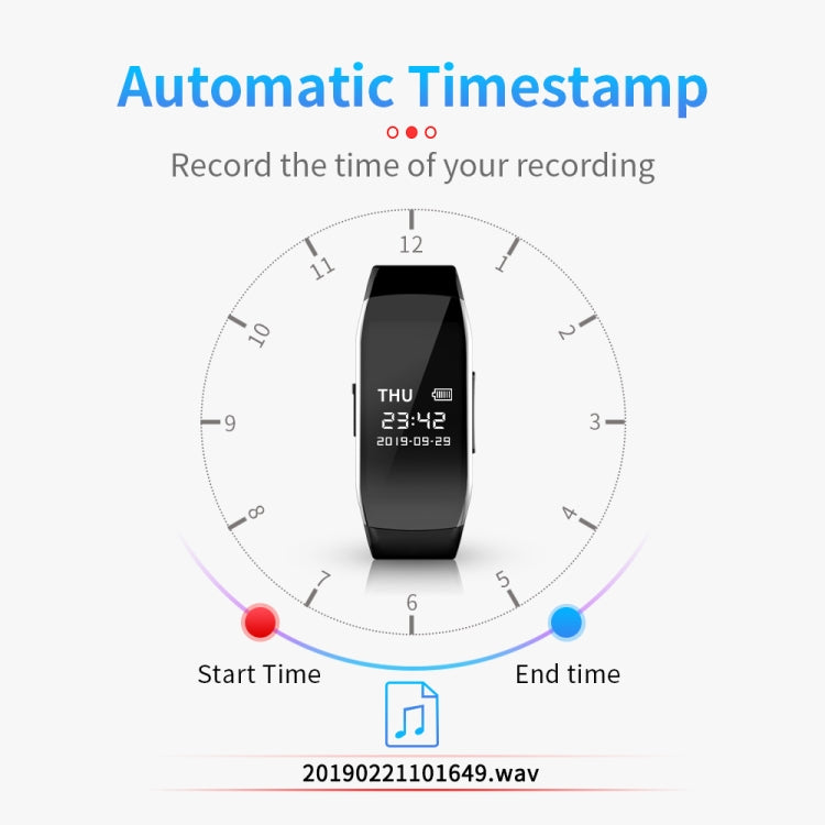 JNN D5 HD Noise Reduction Smart Recording Electronic Bracelet, Capacity:32GB - Recording Pen by JNN | Online Shopping South Africa | PMC Jewellery | Buy Now Pay Later Mobicred