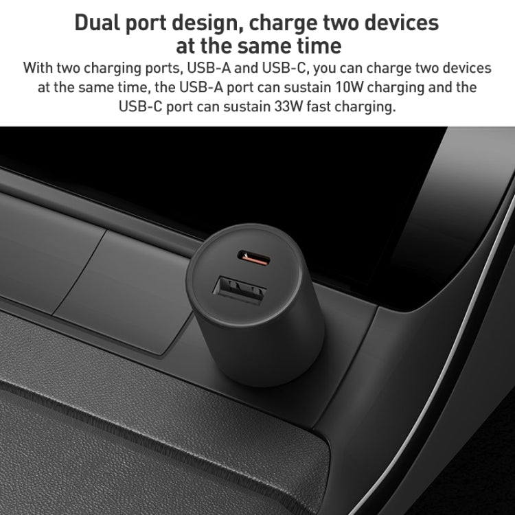 Original Xiaomi 43W Dual Ports USB + USB-C / Type-C Car Charger 1A1C(Black) - Car Charger by Xiaomi | Online Shopping South Africa | PMC TechLife | Buy Now Pay Later Mobicred
