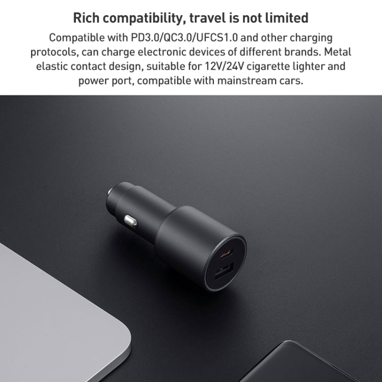 Original Xiaomi 43W Dual Ports USB + USB-C / Type-C Car Charger 1A1C(Black) - Car Charger by Xiaomi | Online Shopping South Africa | PMC TechLife | Buy Now Pay Later Mobicred