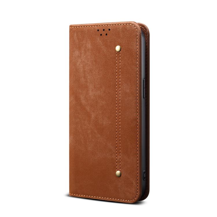 For Motorola Edge 60 Denim Texture Flip Leather Phone Case(Brown) - free shipping - PMC TechLife - Order now!