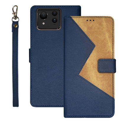 For ASUS Zenfone 11 Ultra idewei Two-color Splicing Leather Phone Case(Blue) - ASUS Cases by idewei | Online Shopping South Africa | PMC Jewellery | Buy Now Pay Later Mobicred