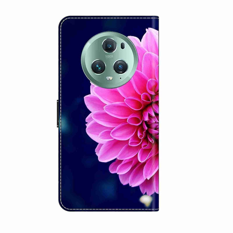 For Honor Magic5 Pro Crystal 3D Shockproof Protective Leather Phone Case(Pink Petals) - Honor Cases by PMC TechLife | Online Shopping South Africa | PMC TechLife | Buy Now Pay Later Mobicred