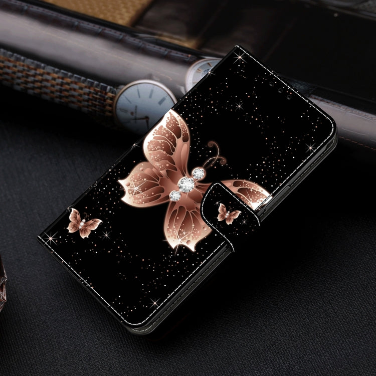 For Honor Magic6 Lite Crystal 3D Shockproof Protective Leather Phone Case(Pink Diamond Butterfly) - Honor Cases by PMC TechLife | Online Shopping South Africa | PMC TechLife | Buy Now Pay Later Mobicred