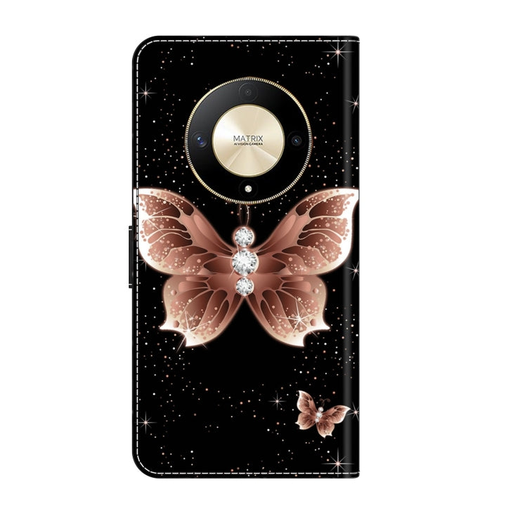 For Honor Magic6 Lite Crystal 3D Shockproof Protective Leather Phone Case(Pink Diamond Butterfly) - Honor Cases by PMC TechLife | Online Shopping South Africa | PMC TechLife | Buy Now Pay Later Mobicred
