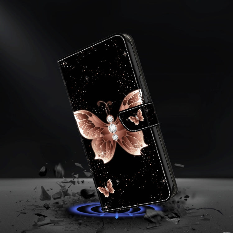 For Honor Magic6 Lite Crystal 3D Shockproof Protective Leather Phone Case(Pink Diamond Butterfly) - Honor Cases by PMC TechLife | Online Shopping South Africa | PMC TechLife | Buy Now Pay Later Mobicred