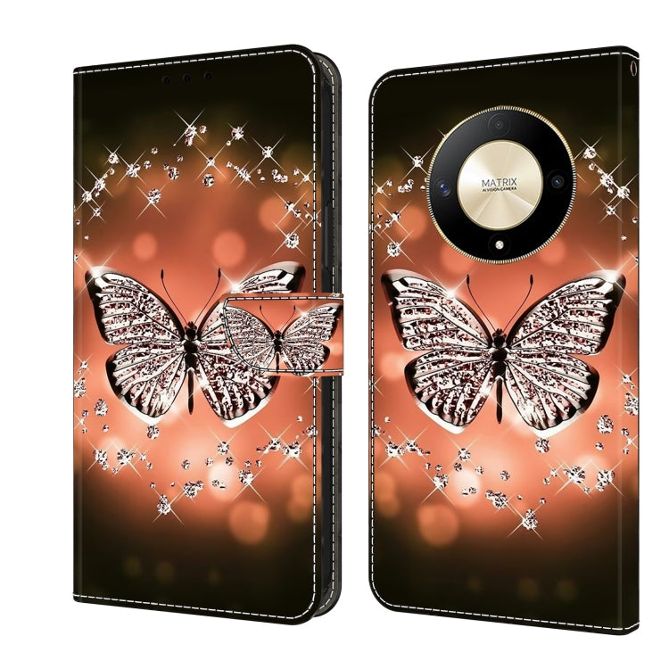 For Honor Magic6 Lite Crystal 3D Shockproof Protective Leather Phone Case(Crystal Butterfly) - Honor Cases by PMC TechLife | Online Shopping South Africa | PMC TechLife | Buy Now Pay Later Mobicred
