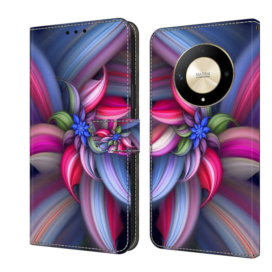 For Honor Magic6 Lite Crystal 3D Shockproof Protective Leather Phone Case(Colorful Flower) - Honor Cases by PMC Jewellery | Online Shopping South Africa | PMC Jewellery | Buy Now Pay Later Mobicred