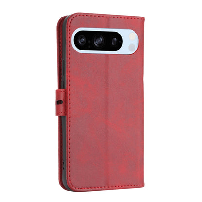 For Google Pixel 9 Embossed Happy Cat Pattern Flip Leather Phone Case(Red) - Google Cases by PMC Jewellery | Online Shopping South Africa | PMC Jewellery | Buy Now Pay Later Mobicred