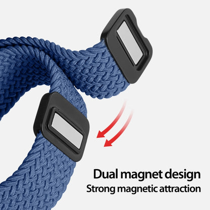 DUX DUCIS Mixture Pro Series Magnetic Buckle Nylon Braid Watch Band, Size:22mm(Storm Blue) - 22mm Bands by DUX DUCIS | Online Shopping South Africa | PMC Jewellery | Buy Now Pay Later Mobicred