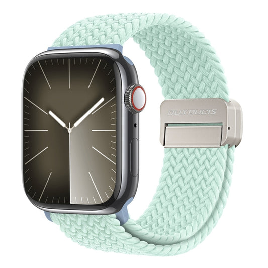 For Apple Watch SE 2023 44mm DUX DUCIS Mixture Pro Series Magnetic Buckle Nylon Braid Watch Band(Light Mint) - Watch Bands by DUX DUCIS | Online Shopping South Africa | PMC Jewellery | Buy Now Pay Later Mobicred